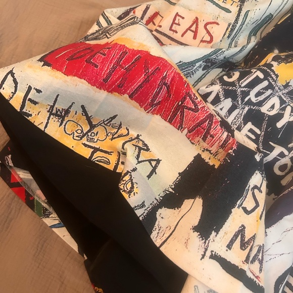 alice + olivia basquiat collab mini skirt graffiti pattern - Picture 6 of 7